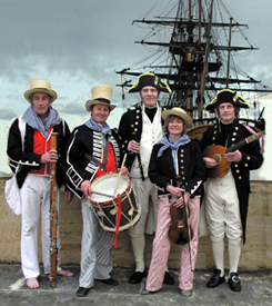 The NEw Scorpion band and HMS Victory